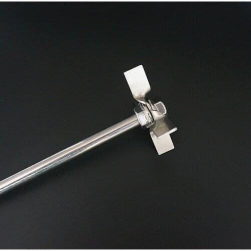 1set lab 304 stainless steel four-leaf blade with rod 6cm 7cm paddle for laboratory mixer stirring equipment