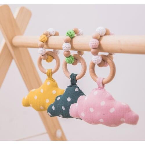 1pcs Baby Teether Nursing Bracelet Cloud Teeth Pendant BPA Free Rattle Toys Play Gym Crib Mobile Montessori Toys Newborn Gifts