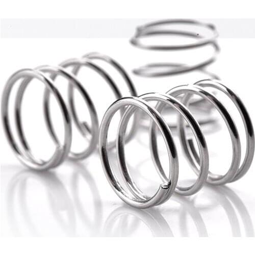 10pcs 0.4mm wire diameter 4mm OD small compression springs pressure return spring stainless steel preservative toughness 5-50mm