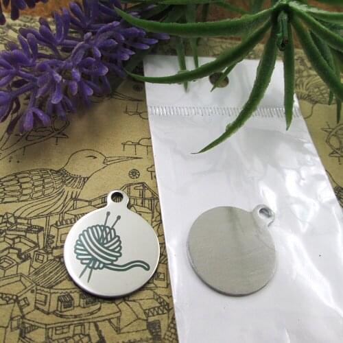 10pcs--"Knitting Yarn Wool Ball"stainless steel charms 5 styles for choosing DIY Charms for necklace bracelets