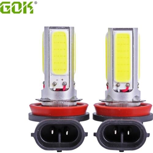 2X High Power Lamp H11 led cob H8 h7 h4 White COB LED Fog lamp Car LED SMD Day Driving Auto fog Lamp h11 20w led car headlight