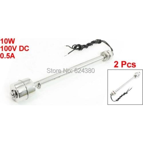 2 Pcs / Lots x ZS18010 Fish Tnak Pool Liquid Water Level Sensor Vertical Stainless Steel Float Switch New