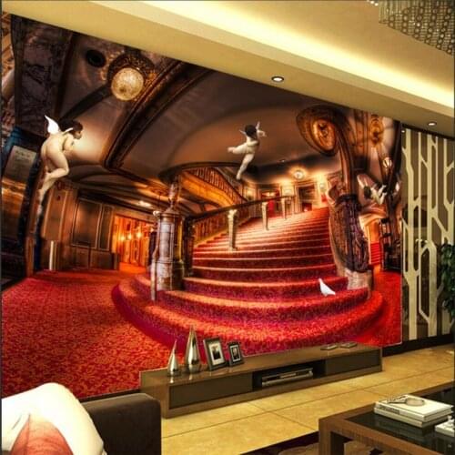 Beibehang Custom 3d wallpaper European royal aristocrat 3d angel wallpaper sofa living room bedroom wall TV wall decoration