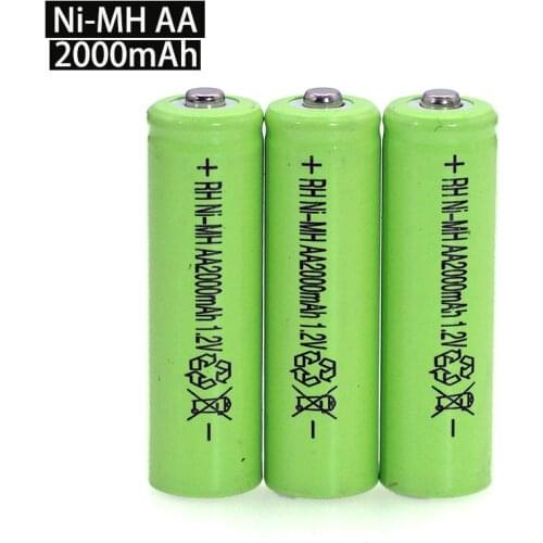 1.2V AA Ni-MH Battery 2000mAh 1.2v Rechargeable Battery High Capacity Camera/Microphone/Mouse /toys batteries