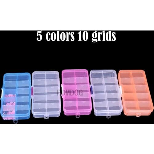5 colors 10 grids Diamond Painting Tools Storage Box Rhinestone Mosaic Container box diamond painting accessories Accessory