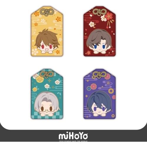 Anime Tears of Themis Vilhelm Libra Marius Raven Q Version Embroidery OMaMoRi Pendant Good Luck Amulet Kimono Pray Keychain
