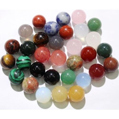 Wholesale 50pcs Natural Stone agates turquoises crystal lapis 10mm No hole Beads Round Stone Beads For DIY Jewelry Making