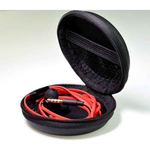 Earphone Holder Case Portable Earbud Pouch Box PU Leather Earphone Case For Earbuds Memory Card USB Cable Coin Storage Bag