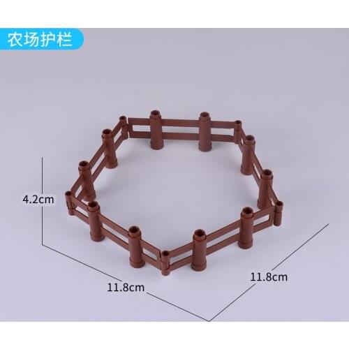 Big Size DIY Accessories 5Pcs/set Animals Fence MOC Sale Building Blocks Toys for Children Compatible Parts Block Educational