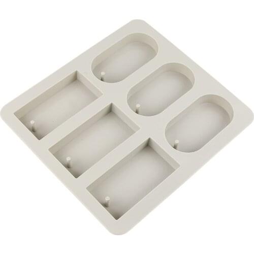 DIY Candles Mould Soy Candles Aroma Wax Tablets Silicone Mould Hand-made dried flowers Candles 6 Holes Silicone Mold Soap Molds