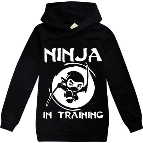 Boys Long Sleeve hooded tshirt Ninja Print Hoodie Kids Christmas Shirt Girls Tops Tee Sweatshirt Halloween Clothes