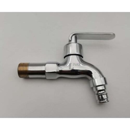 G1/2" Wall Mount Chrome Finished Small Tap Decorative Garden Faucet Washing Machine Tap Single Using Bibcock Tap