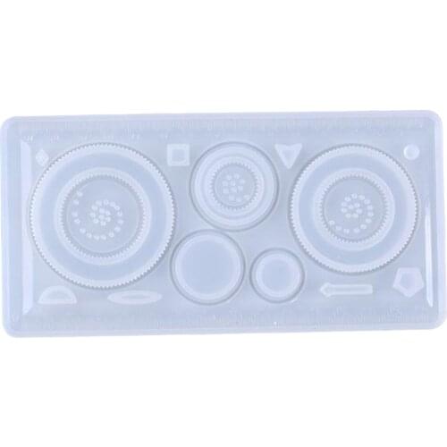 Geometric Ruler Mold, Crystal Epoxy Resin Mold Geometric Ruler Casting Silicone Mould DIY Crafts Tool, Gift for Kids Boy Girl