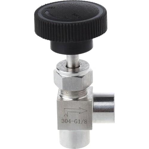 1/8" BSP Equal Female Thread 304 Stainless Steel Flow Control Shut Off Needle Valve HX6D