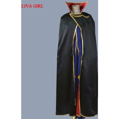 Code Geass Zero Lelouch Cosplay Costume Full Set With Cloak