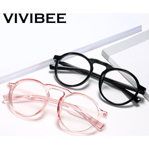 Round Blue Light Blocking Glasses Women Matte Black Frame Anti Blue Ray Computer Office Eyeglasses Men