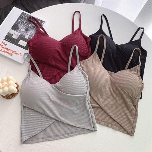 Summer New Women Cotton Bra Criss-Cross Sexy Tube Top Solid Cute Vest Girls Students Fashion Underwear