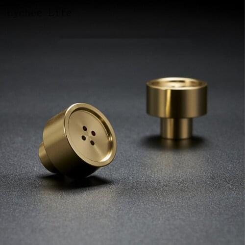 Lychee Life 1Pcs Golden Brass Button Furniture Handles Drawer Cabinet Door Cupboard Wardrobe Dresser Pulls Home Improvements