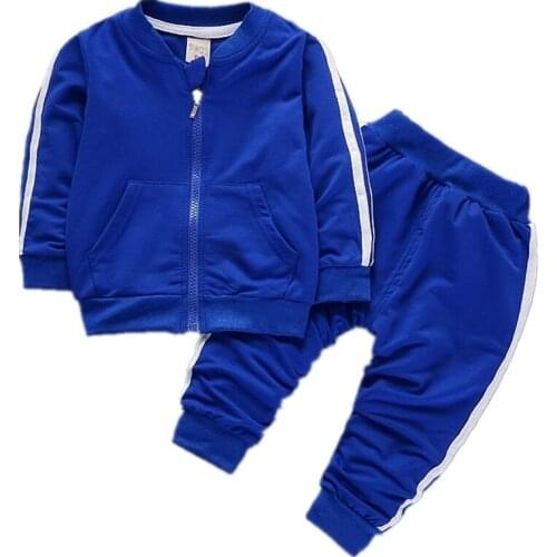 Baby Boys Girls Fashion Clothes Spring Autumn Cotton Jacket Pants 2pcs/sets Infant Kids Sports Tracksuit Children Clothing Set