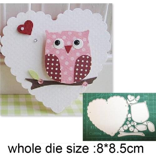 Metal Cutting Dies Cut Mold Animal Owl Branch Heart Frame Decoration Scrapbook Paper Craft Knife Mould Blade Punch Stencils Dies