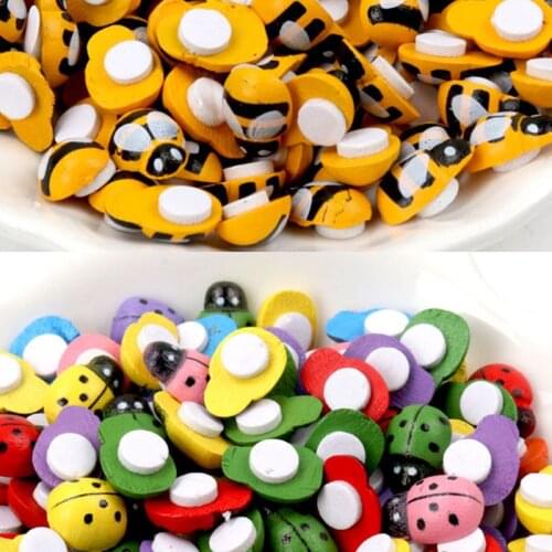 Mixed Bee Self-Adhesive Crafts Flatback Cabochon Decoration For Scrapbooking Cute DIY Accessories 13mm 50pcs MT0449