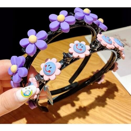 New Cartoon Hair Bands Girls Headband Braided Hair Clip Headband Hair Hoop Cute Hairpin Hair Accessories For Girls Ornaments