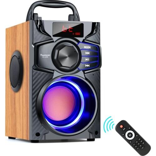 TOPROAD Portable Bluetooth Speaker Wireless 3D Stereo Subwoofer Heavy Bass Big Power Party Speakers Support FM Radio TF AUX USB
