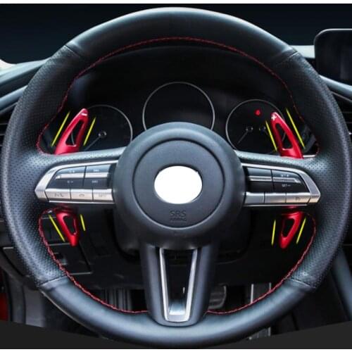 Car Steering Wheel Aluminum Shift Paddle Shifter Extension Car styling For Mazda 3 Axela 2020 Car shift paddles 2PCS