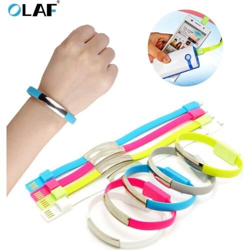 OLAF Bracelet USB Charger Cable Wearable Portable Type C Micro USB Phone Charger Cord for iPhone Xs Max Samsung Xiaomi Huawei