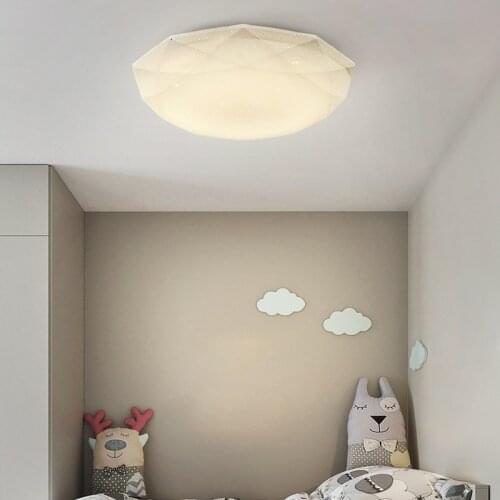 Simple modern bedroom ceiling lamp round porch balcony lamp Nordic master bedroom lamp warm romantic star lamp