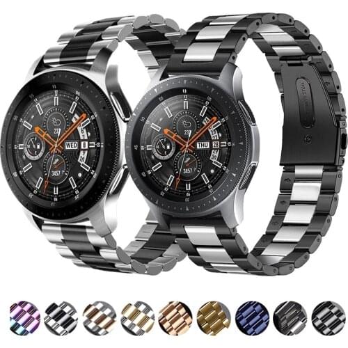 Metal strap Compatible with Samsung watch 3 46mm/Active 2/Huawei watch GT GT2/Amazfit GTR for 22mm 20mm Replacement metal strap