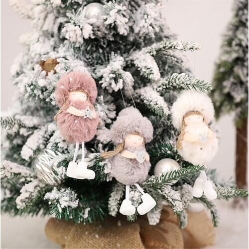 Christmas Angels Decor Plush Angel Doll Noel Navidad Decor Christmas Ornaments Cute Angels on The Christmas Tree New Year 2022