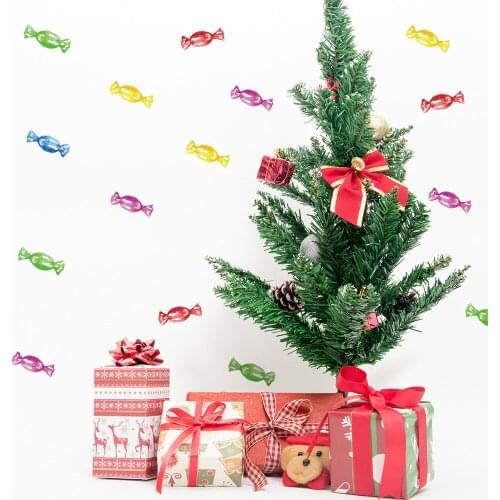 FunlifeDIY Christmas Candy Home Decoration Stickers Living Room Background Personality Creative Party Decoration Wall Stickers