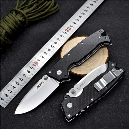 AD-10 Folding Knife M390 Blade Carbon Fiber Handle Tactical Survival Knife Portable Outdoor Camping Hunting EDC Multi Tools