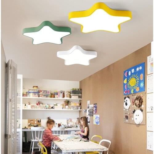 Nordic modern bedroom LED ceiling lamp childrens room five-pointed star ceiling lamp corridor lamp factory direct ceiling light