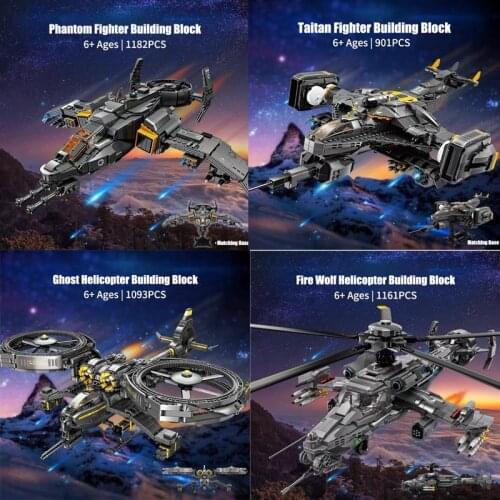 Star War Fighter Building Blocks Space War Series Fighter Plane Bricks Helicopter 3D Model Chopper Toys For Kid Birthday Gifts