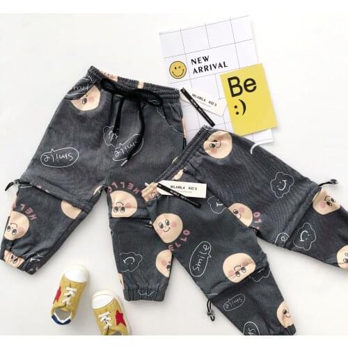 Tonytaobaby New Autumn and Winter New Boys and Girls' Pants Detachable Variable Autumn Winter Jeans