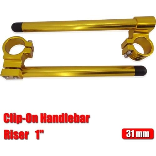 Pair Universal CNC Motorcycle Clip-on Handlebar 31mm-52mm 53mm 54mm Fork Tube CNC Aluminum Clip-On Handlebar with Fork Tube