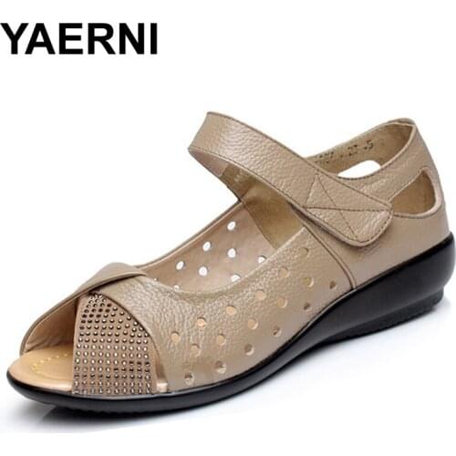 Женские туфли с открытым носом YAERNI China At AliExpress