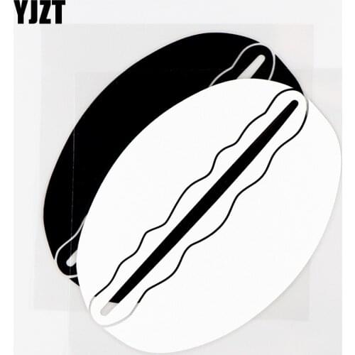 YJZT 12.6×13CM Interesting Food Vinyl Decals Car Stickers Body Car Styling Window Accessories Black / Silver 10A-0823