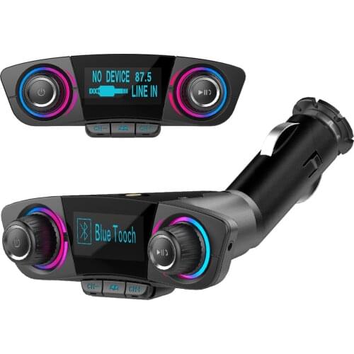 1.2 Inch LED Screen Car MP3 Player BT Wireless Hands-Free Car Kit 5V 2.1A 1A Dual USB Port Car Charger​ For 12-24V Vehicle