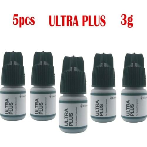 5Pcs ULTRA Plus Type Korea Adhesive 3ml Wholesale Low Smell Strong False Eye Lash Extension Glue Strength Up To 5-6 Weeks