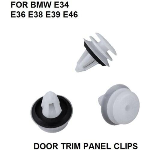 DOOR TRIM PANEL CLIPS FOR BMW INTERIOR DOOR CARD TRIM CLIPS E34 E36 E38 E39 E46 x10 Plastic Clips NEW