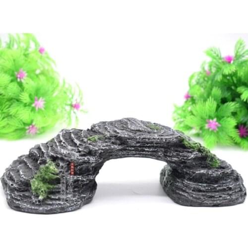 Resin Aquarium Turtle Balcony Climbing Platform Handicraft Stone Bridge Fish Tank Landscape Aquarium Decoration