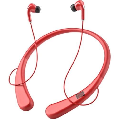 Bluetooth Neck Mounted Headphones Retractable Earbuds Wireless Headphones Sports Noise Canceling Stereo Headphones