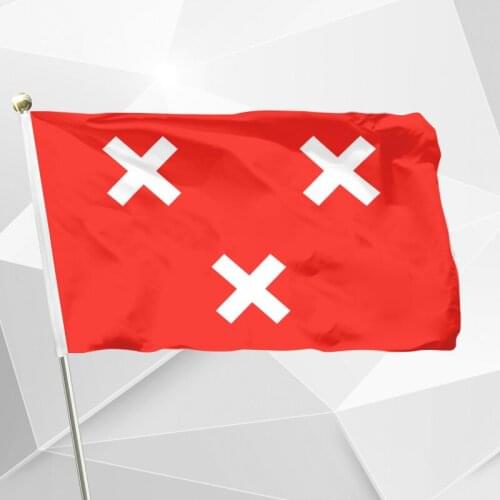 Netherlands Breda Flag 150X90cm (3x5FT) 120g 100D Polyester Double Stitched High Quality Banner Free Shipping