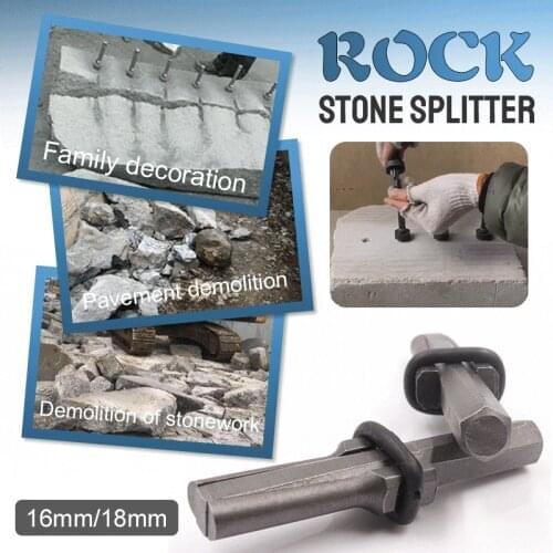 Rock Stone Splitter 16MM/18MM Plug Wedges And Feather Shims Concrete Rock Stone Splitter Stone Splitting Tools