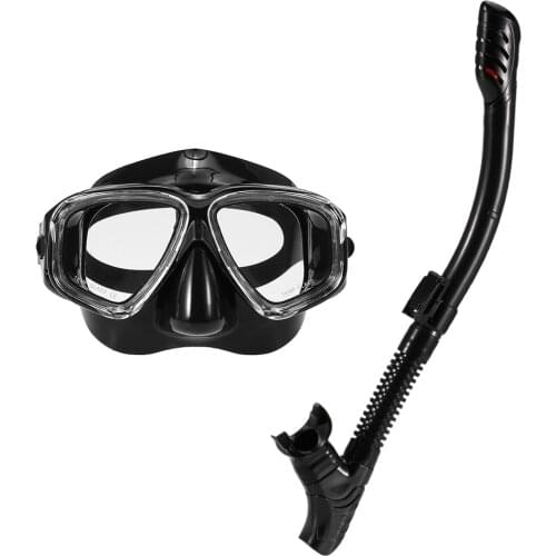 Adults Free diving Mask Snorkel Set Anti-fog Diving Snorkeling Goggles Set Scuba Swimming Mask Swimming Pool Snorkel Tube