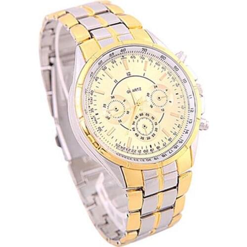 Men Fashion Casual Business Stainless Steel Band Clock Analog Quartz Wrist Watch Gift New