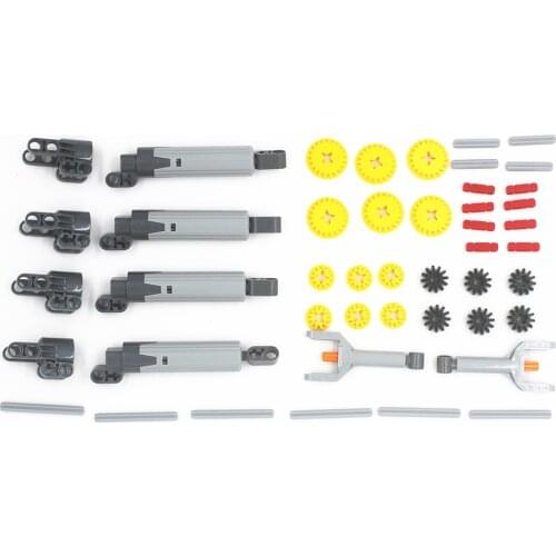 46pcs TECHNIC LINEAR ACTUATOR PRO KIT Cylinder Piston power functions robot car gear axle connector pack compatible with lego